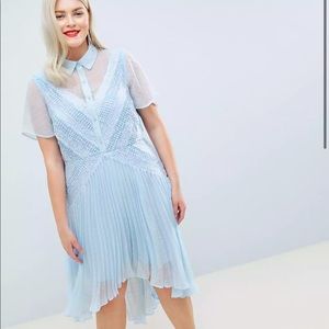 ASOS DESIGN Curve shirt dress in dobby lace
